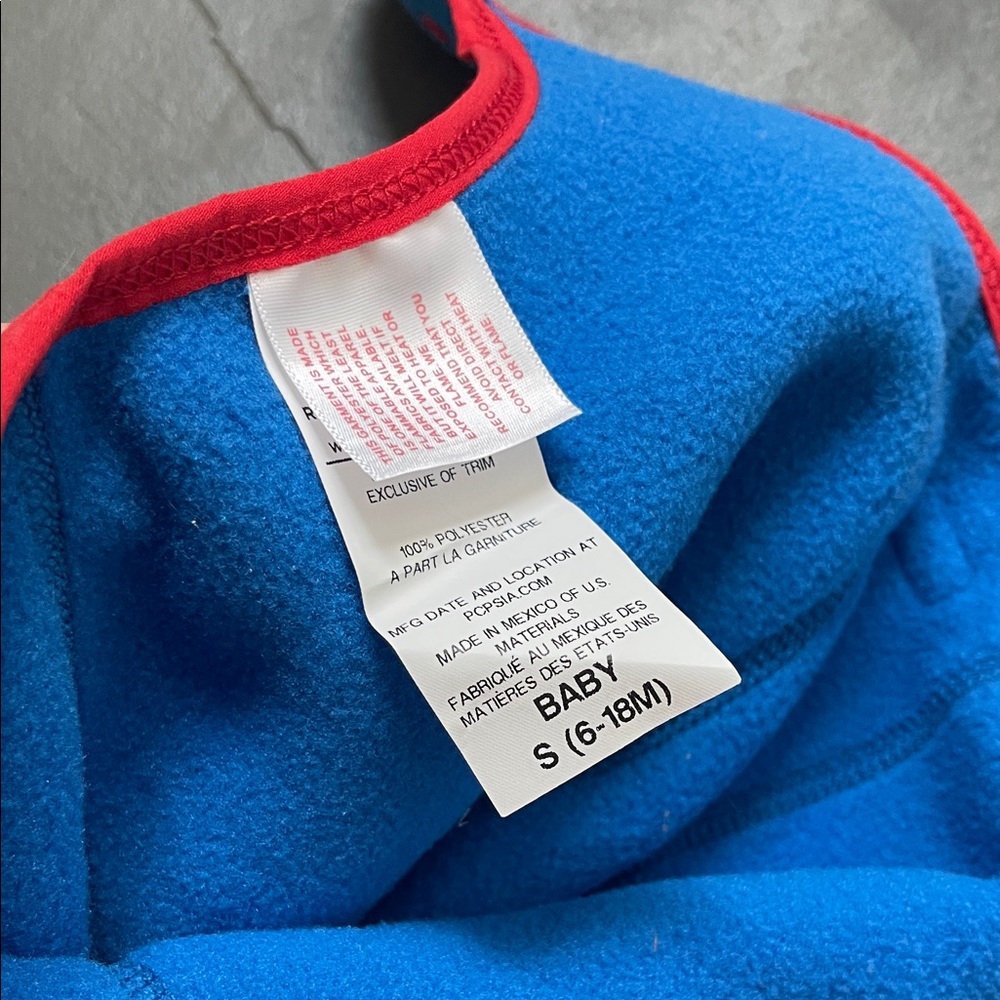 Patagonia Kids Blue and Red Fleece Hat - Picture 3 of 4